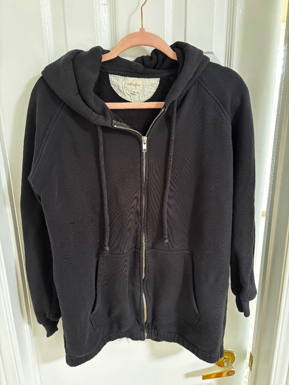 Aritzia Wilfred Free Marjan Oversized Zip-Up Hoodie – Black – Size XSmall